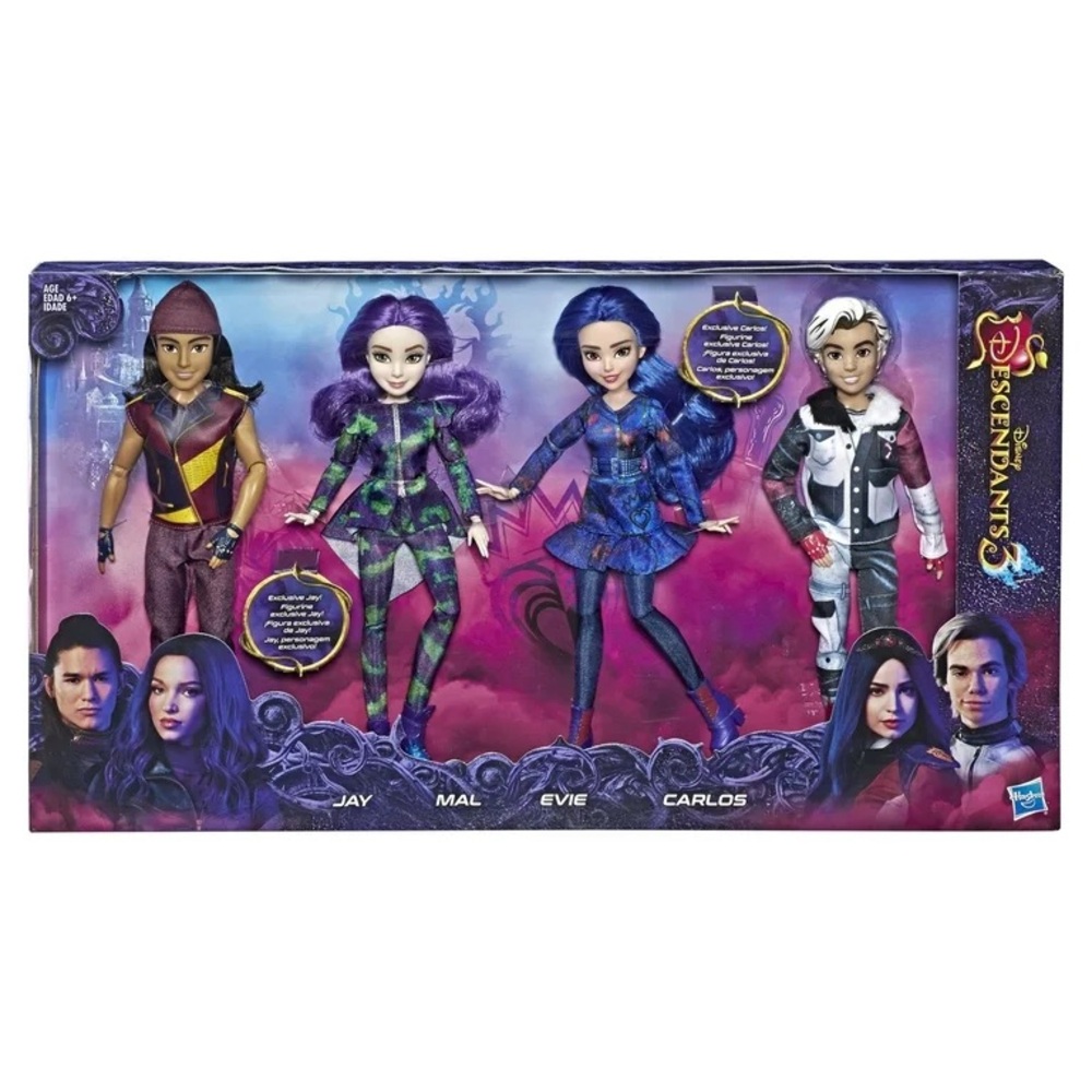 Disney Descendants Isle of the Lost Collection, Includes 4 Pack of Dolls